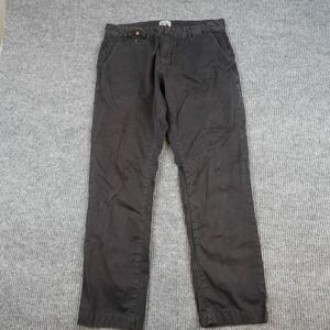 Barbour Pants Mens 38x32 Black Cotton Canvas Chino Utility Straight Leg Casual